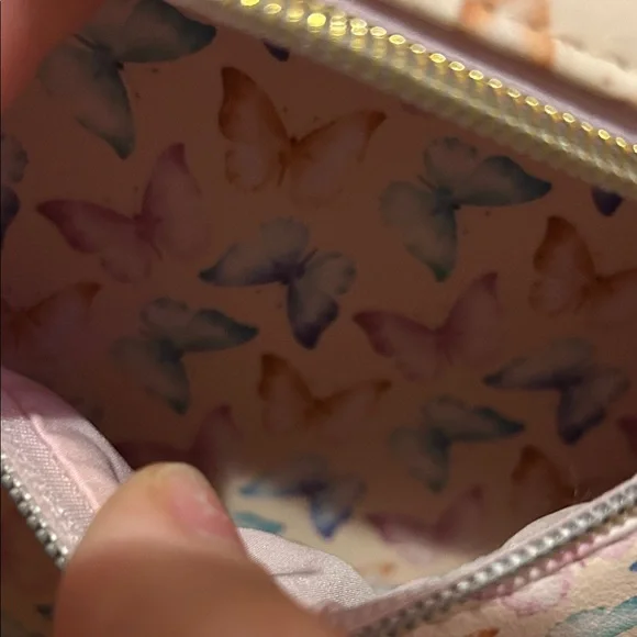 Disney Loungefly Butterfly Backpack with iridescent Pink Accents - Picture 8 of 8